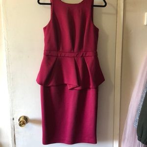 Red / Burgundy Midi Dress